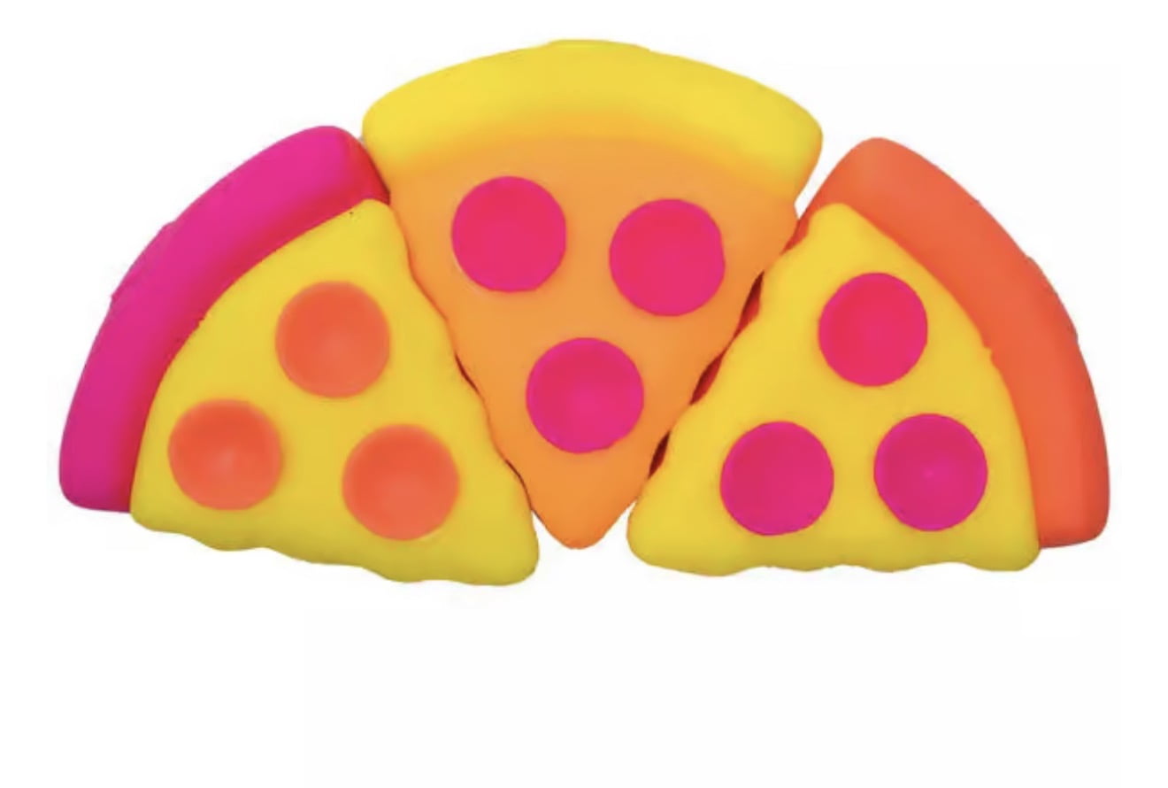 new trending nee doh squeezza pizza slice , 1 chosen at random, sensor