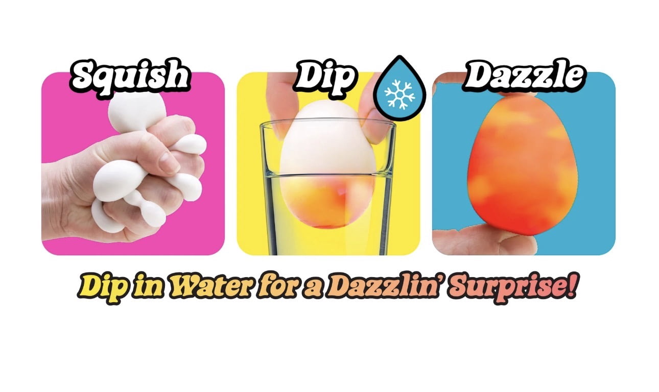 Swirlie Dippin' Dazzler Eggs Sensory Stress Color Changing Easter Stre