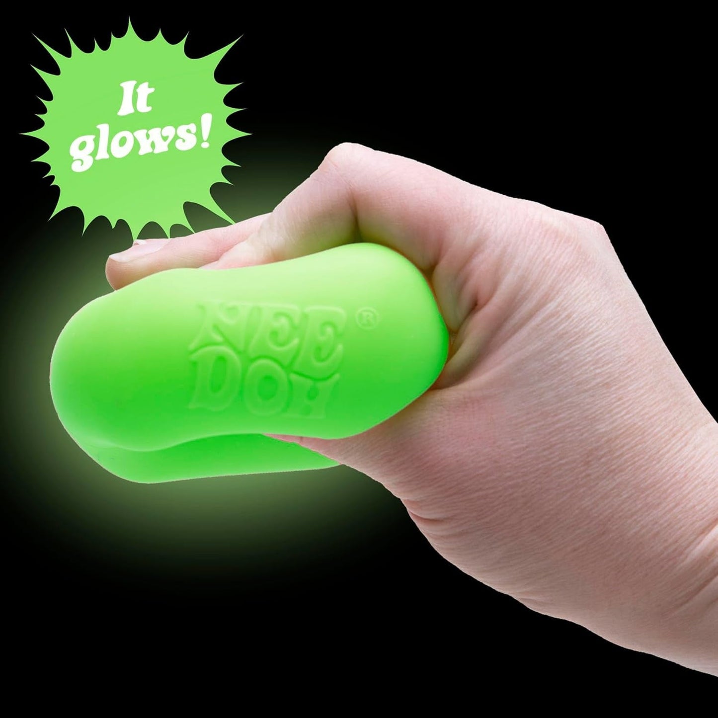 Nice Cube Glow - Sensory Toy with a Super Solid Squish - Glows in The