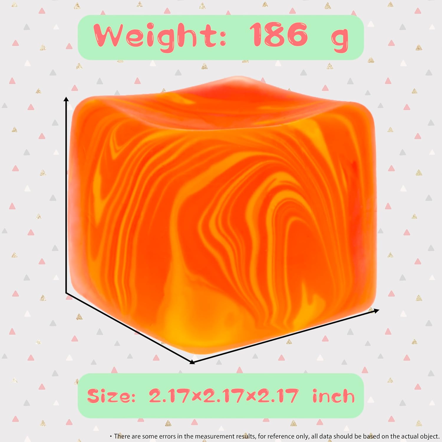 NeeDoh Nice Cube – Solid Squish – Yellow & Orange