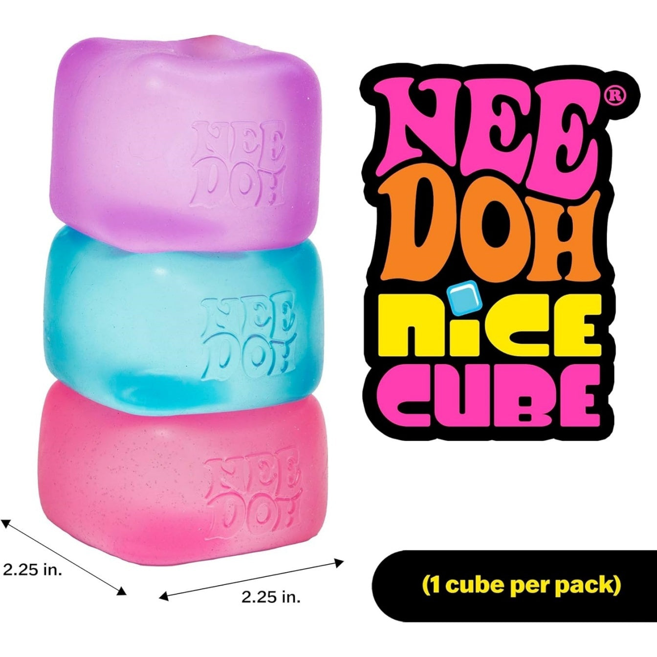 NeeDoh Nice Cube – Solid Squish – Purple