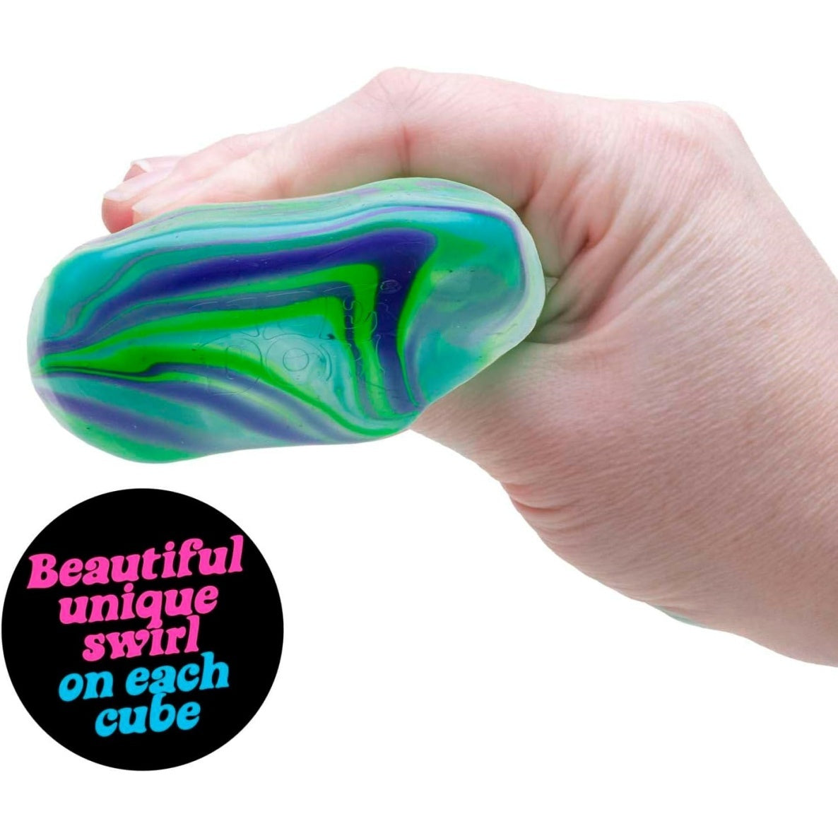 NeeDoh Nice Cube Swirl – Solid Squish – Assorted