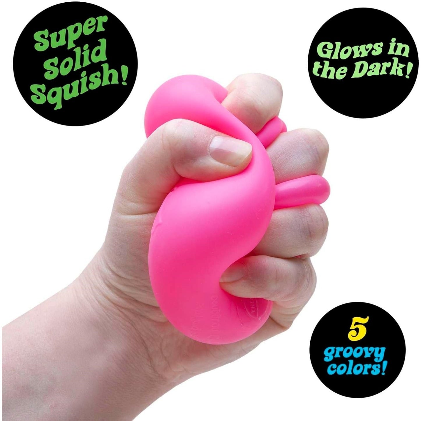 NeeDoh Nice Cube Glow – Glows in the Dark – Assorted