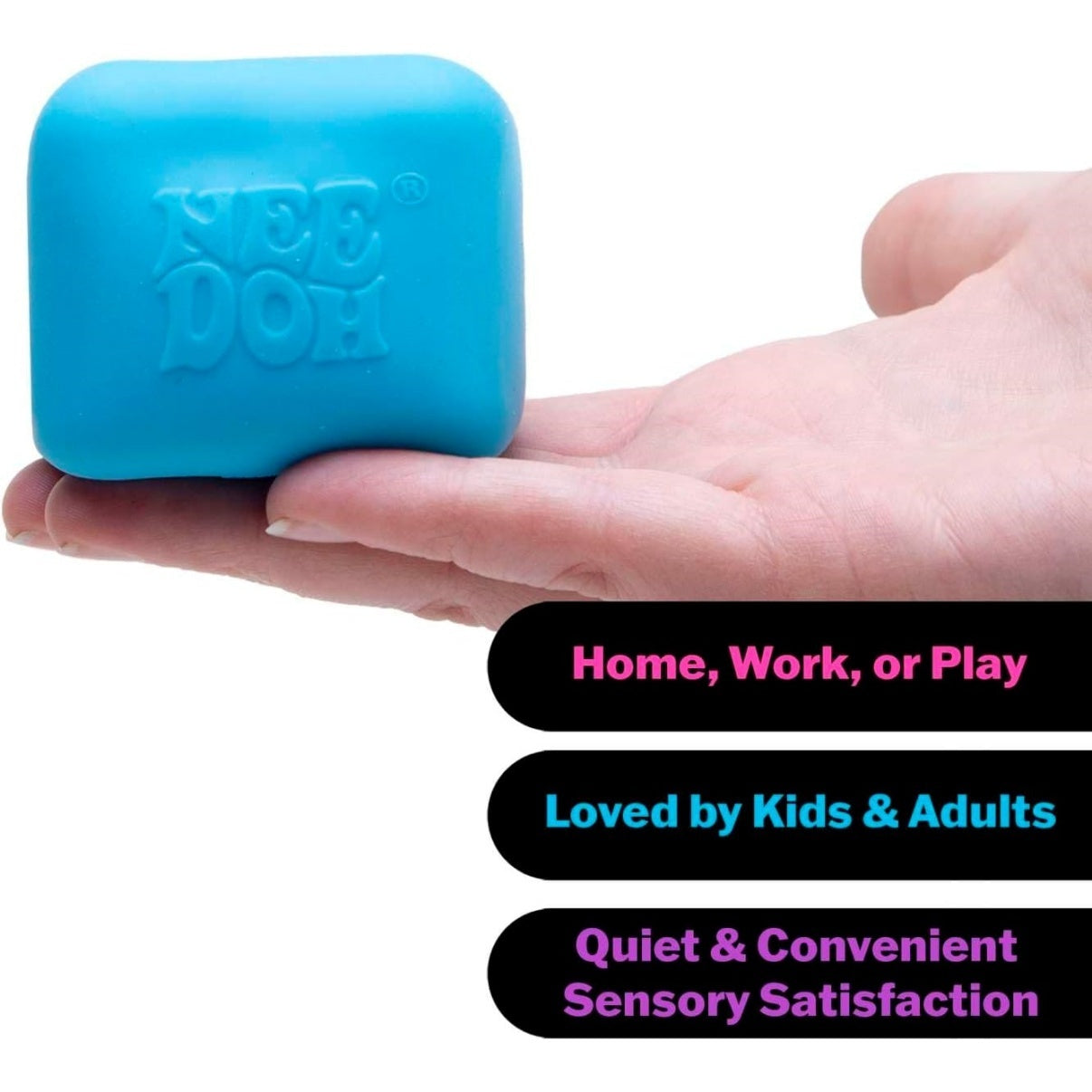 NeeDoh Nice Cube Glow – Glows in the Dark – Assorted