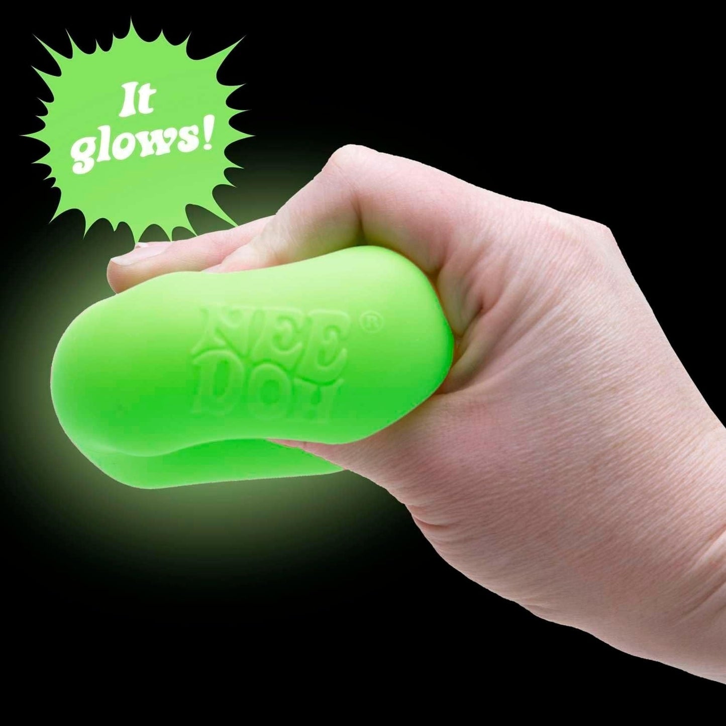 NeeDoh Nice Cube Glow – Glows in the Dark – Assorted