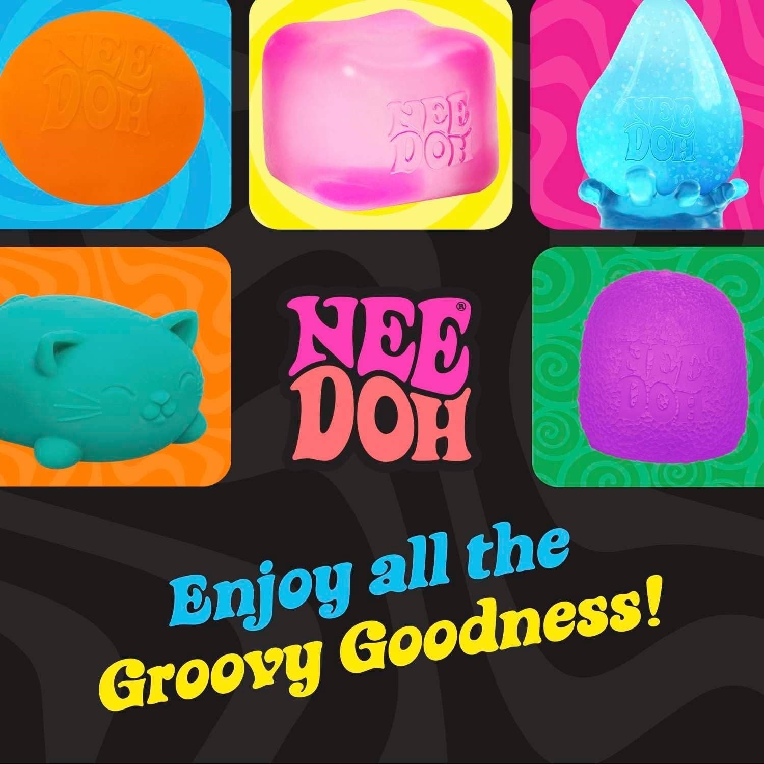 NeeDoh Nice Cube Glow – Glows in the Dark – Assorted