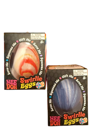 NEW NEE DOH SENSORY FIDGET STRESS RELIVER SWIRLIE EGG (1 RANDOM COLOR