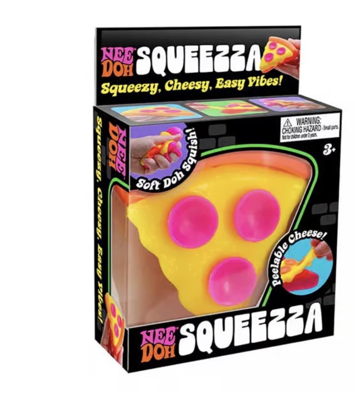 new trending nee doh squeezza pizza slice , 1 chosen at random, sensor