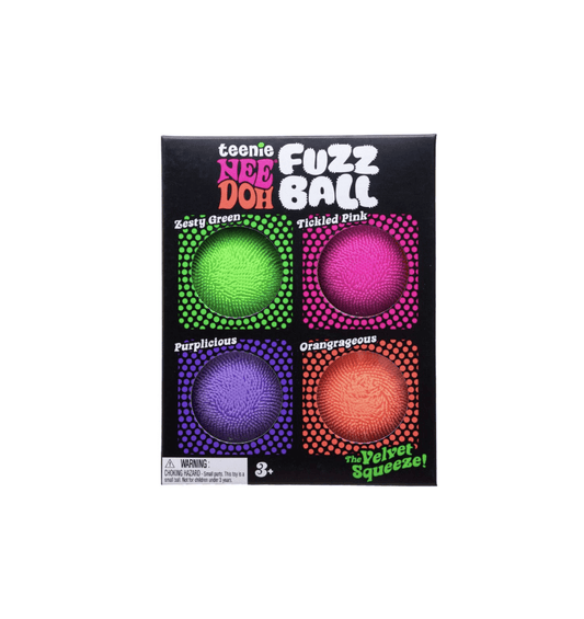 Teenie Sensory Stress Relieving Fuzz Balls -4 pack