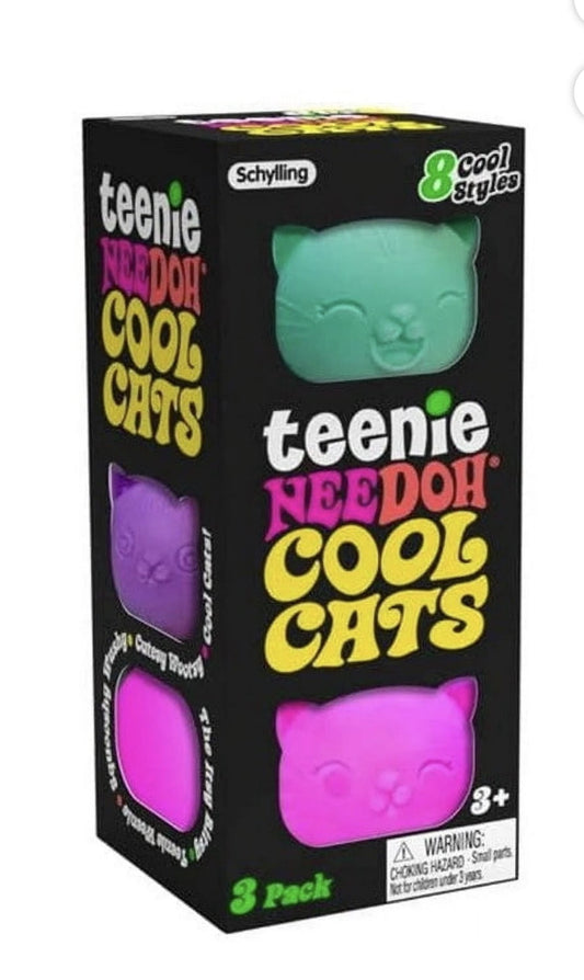 Teenie cool cat sQUSHI, STRESS RELIEVER, FIDGET, SENSORY BALL, COLORS