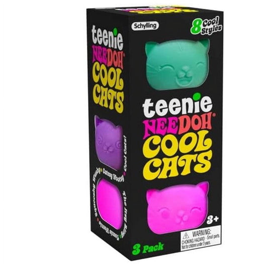 Teenie Cool Cats Stress Ball 3-Pack (3 RANDOM Colors!)