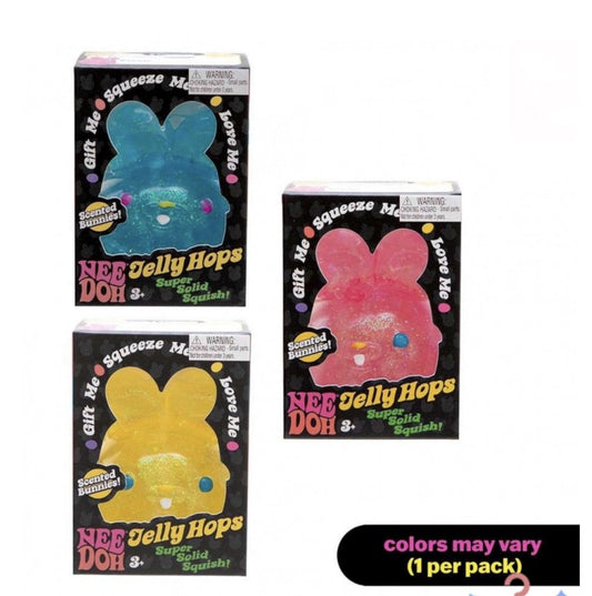 JELLY HOPS SQUISH SENSORY FIDGET BUNNY,SCENTED, 1 COLOR CHOSEN AT RAND