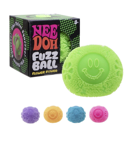 FUZZ BALL FLOWER POWER, 1 RANDOM COLOR CHOSEN, STRESS BALL RELIEVE, SE