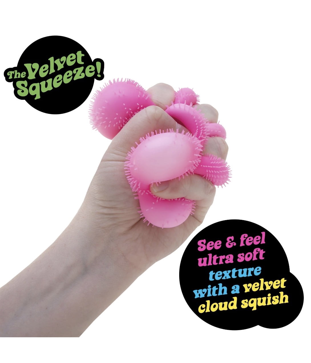 FUZZ BALL FLOWER POWER, 1 RANDOM COLOR CHOSEN, STRESS BALL RELIEVE, SE