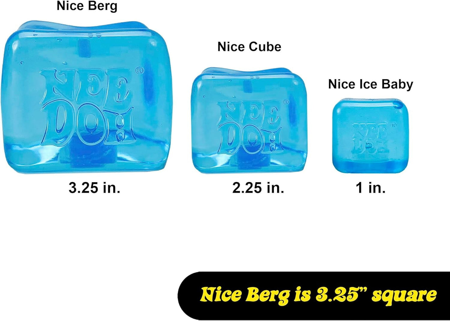 Nice Berg, Satisfying Square Shaped Sensory Toy, Blue, Children Ages 3