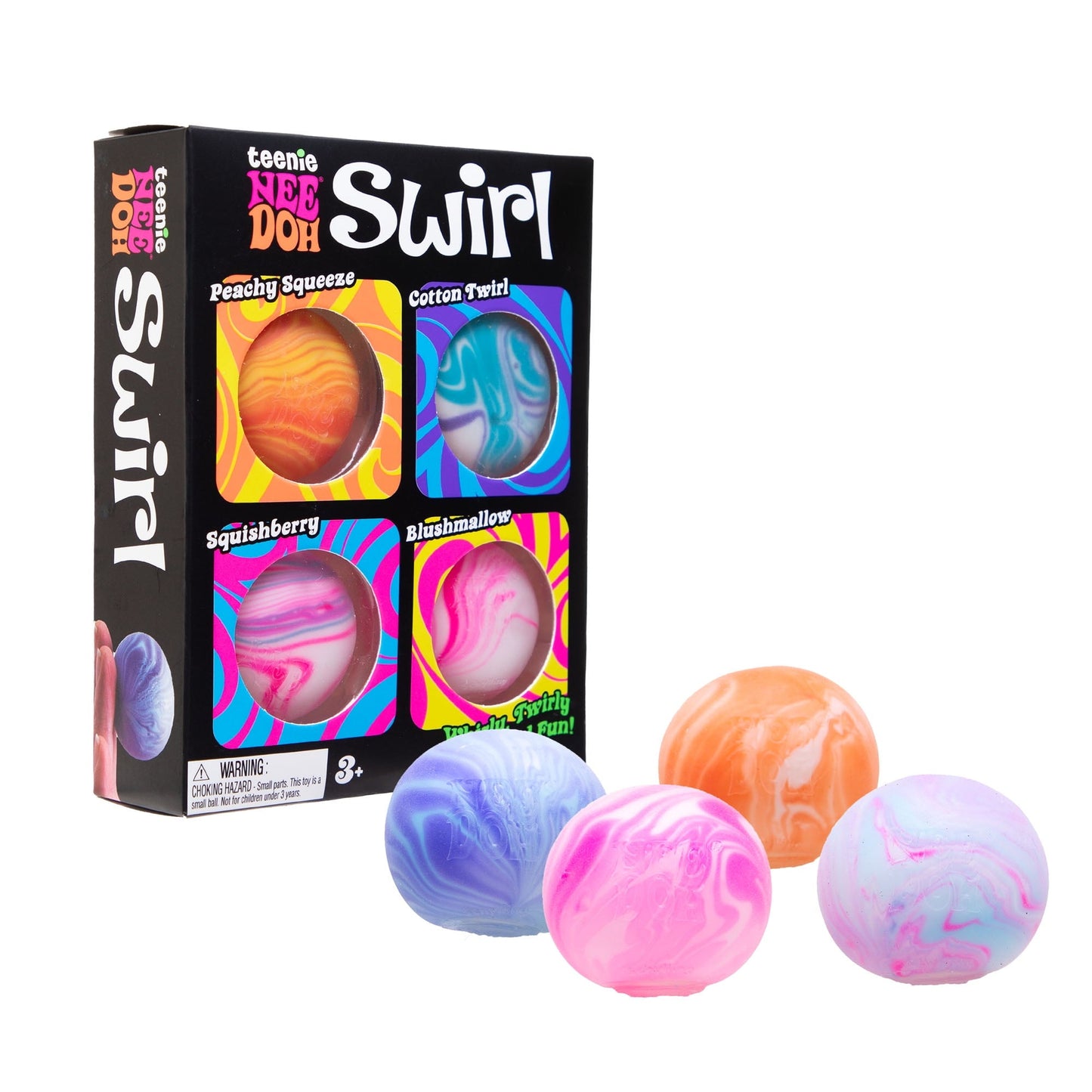 Teenie Swirl, Satisfying Sensory Toy, (4 Pack Colors May Vary), Childr