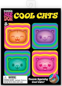 Teenie Cool Kitten, Satisfying Shaped Sensory Toys, 4 pack Multiple Co