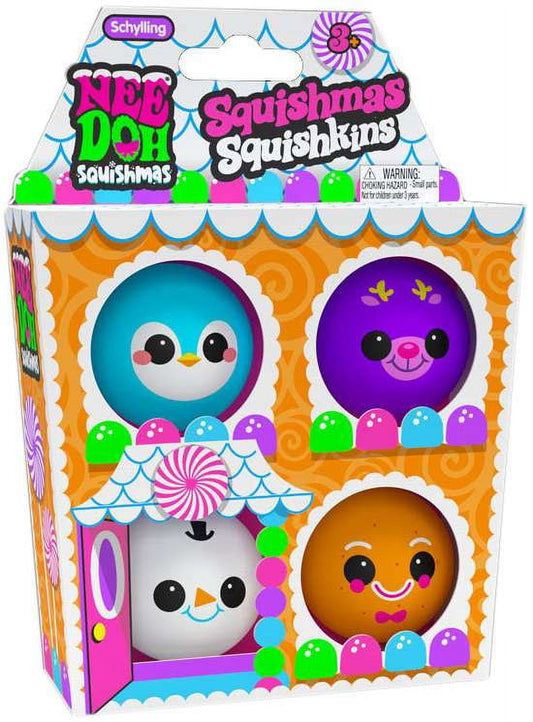 The Groovy Glob Squishmas Squishkins Stress Ball 4-Pack