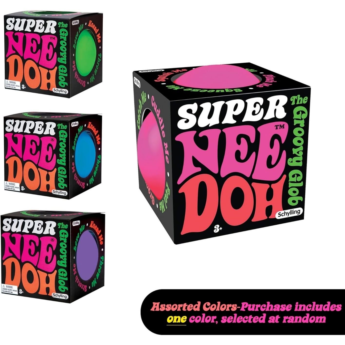 Super NeeDoh – Jumbo Stress Ball – 4.5″ – Assorted