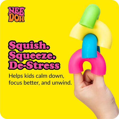 NeeDoh Mac ‘N’ Squeeze – 4 Squishy Noodles – Assorted