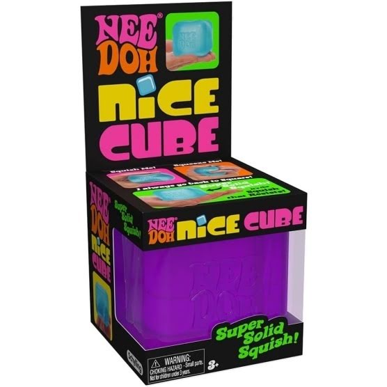 NeeDoh Nice Cube – Solid Squish – 3 Pack (Assorted)