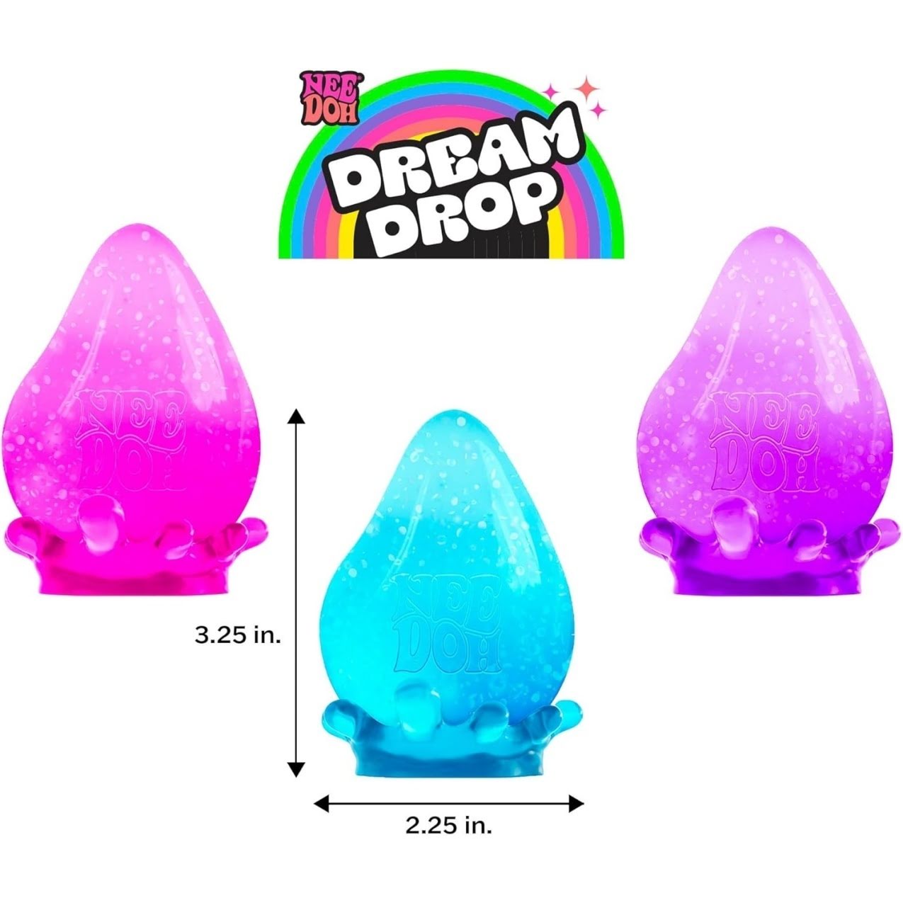 NeeDoh Dream Drop – Smooth Squeeze – 3 Pack